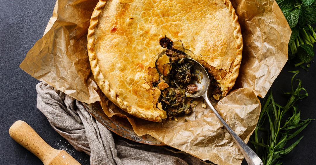 Beef and spinach pie
